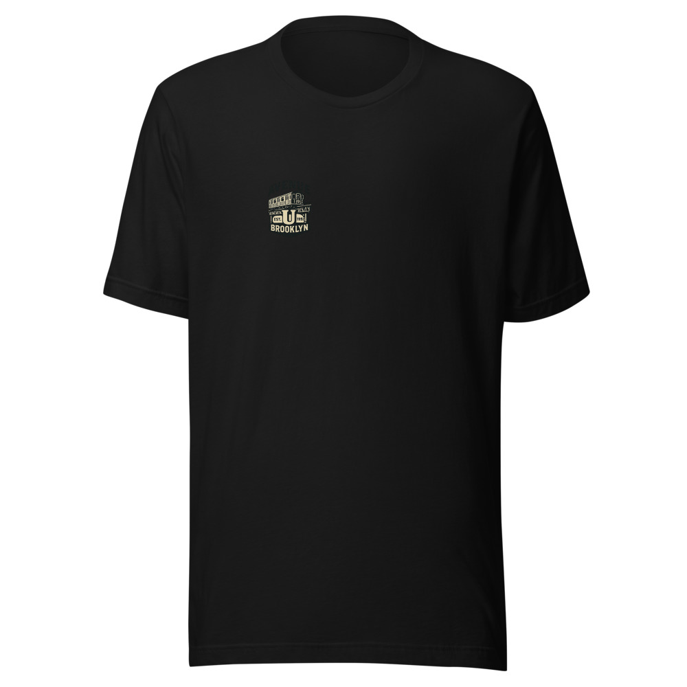Avenue U Train Badge Back Print T-Shirt