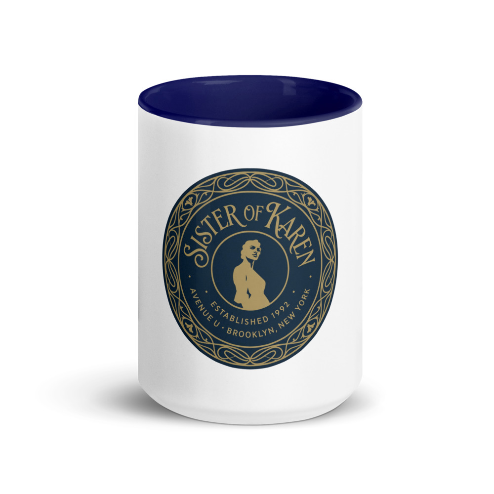 Sister of Karen Dark Blue Interior Mug
